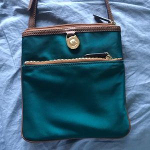 Michael Kors green strap purse